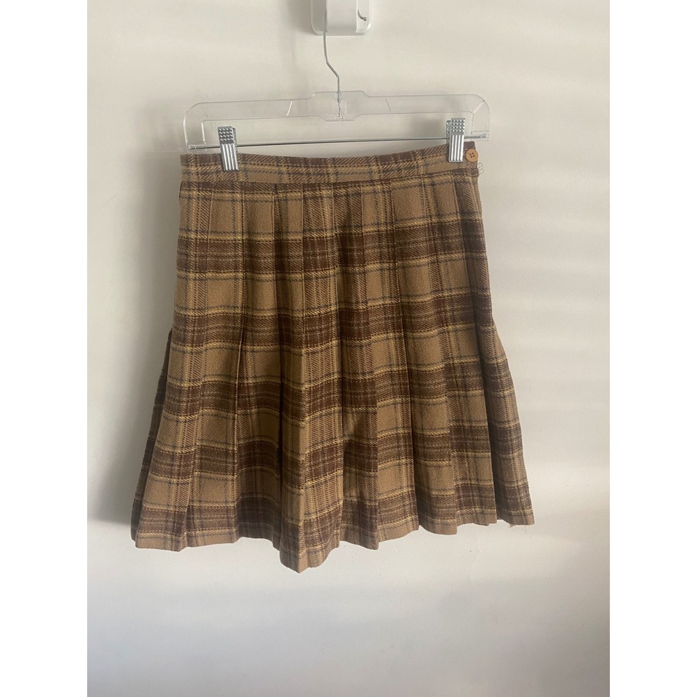 Bridgewater Classics Vintage Petite Plaid Wool Blend Pleated Skirt Size‎ 6P